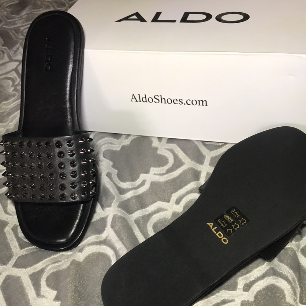 Black studded Aldo Falcifera, size 7.5 - Picture 3 of 4
